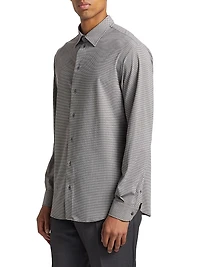 Interlock jersey Button-Front Shirt