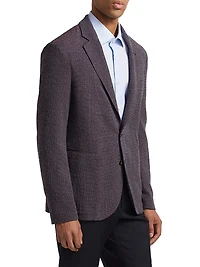 Wool-Blend Single-Breasted Blazer