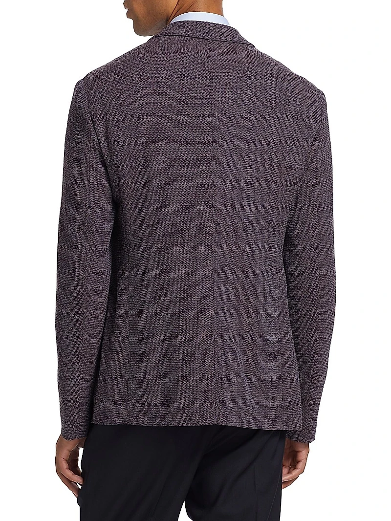 Wool-Blend Single-Breasted Blazer