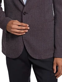 Wool-Blend Single-Breasted Blazer