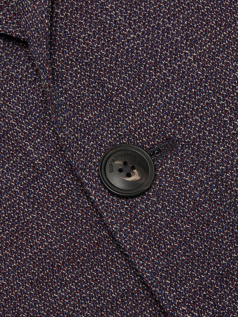 Wool-Blend Single-Breasted Blazer