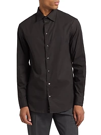 Cotton-Blend Button-Front Shirt