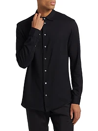 Cotton Button-Front Shirt