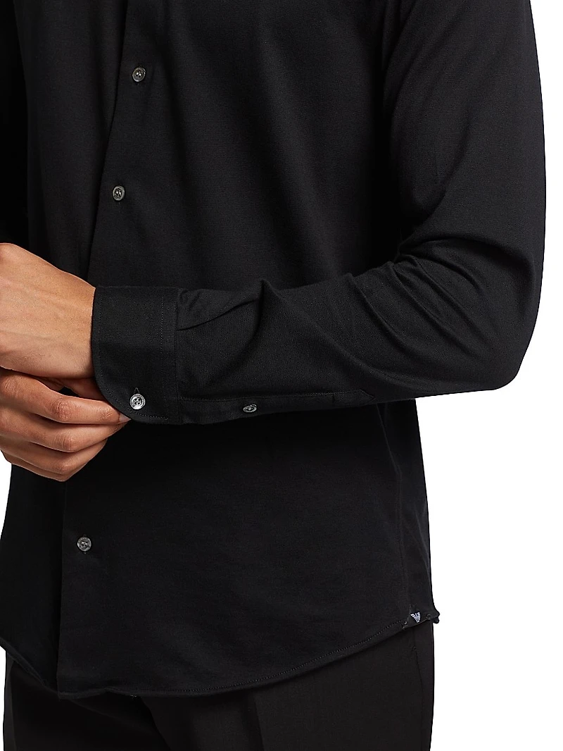 Cotton Button-Front Shirt