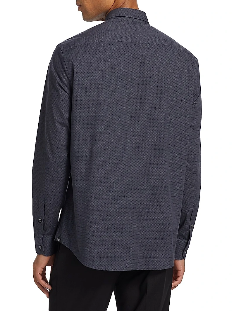 Slim-Fit Cotton Button-Up Shirt
