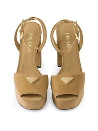 Suede Platform Sandals
