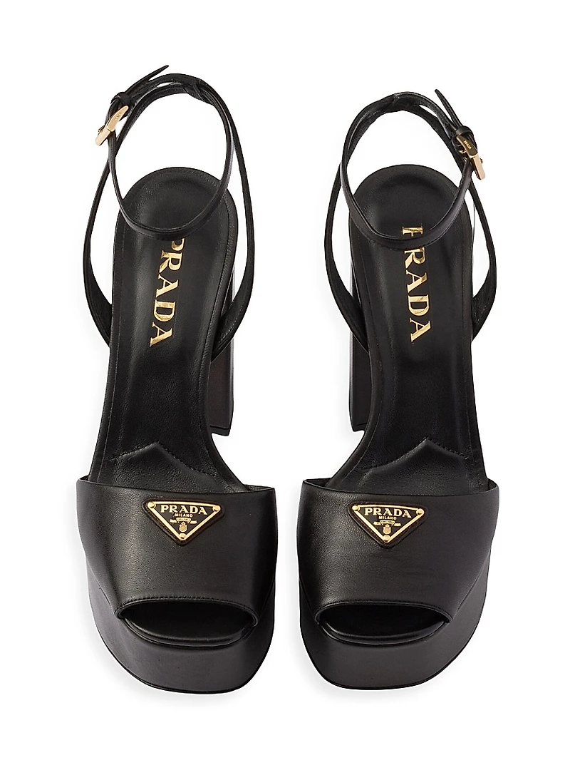 Nappa Leather Platform Sandals