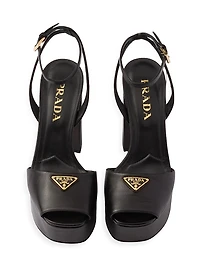 Nappa Leather Platform Sandals
