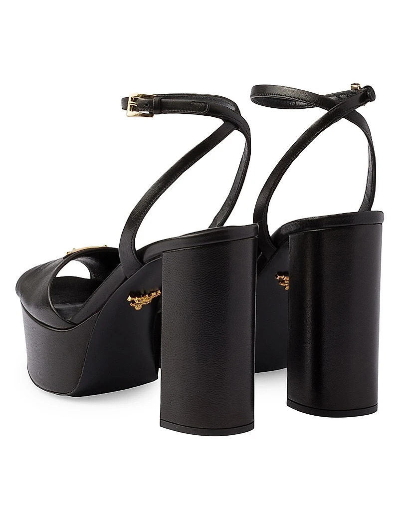 Nappa Leather Platform Sandals