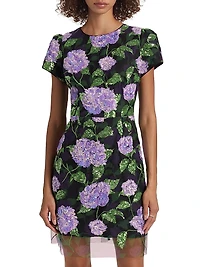 Kyla Sequined Floral Minidress