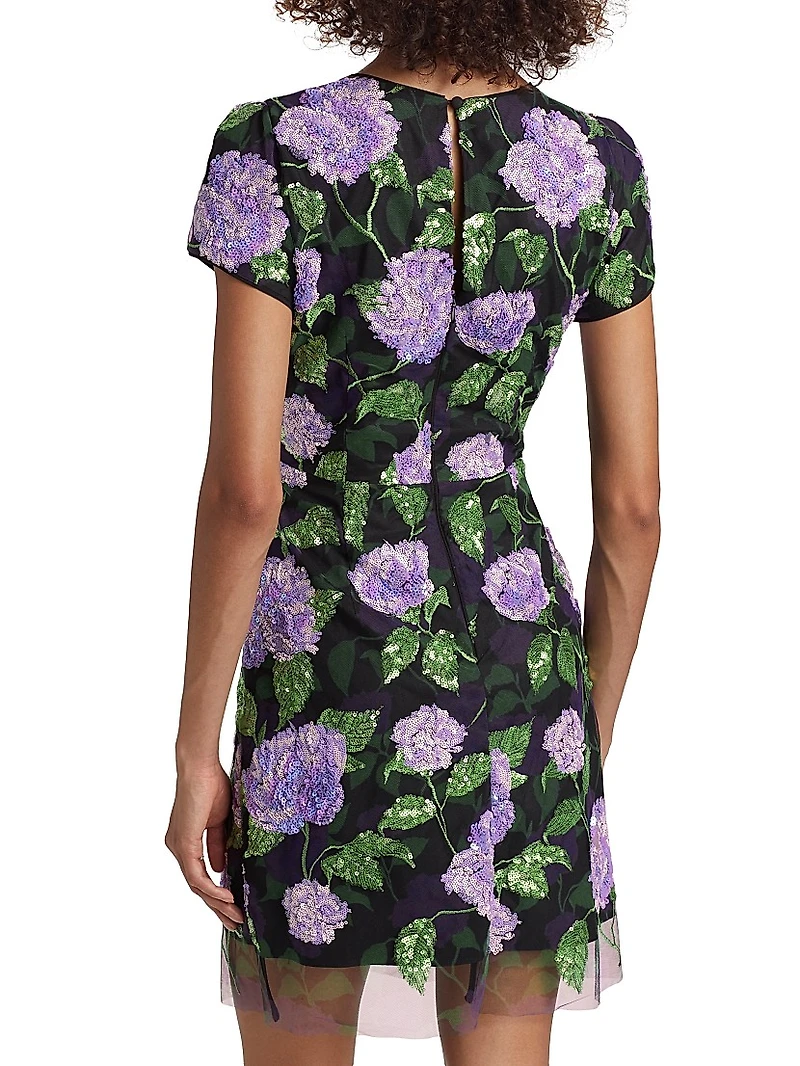 Kyla Sequined Floral Minidress