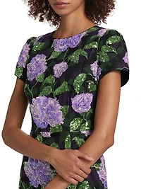 Kyla Sequined Floral Minidress