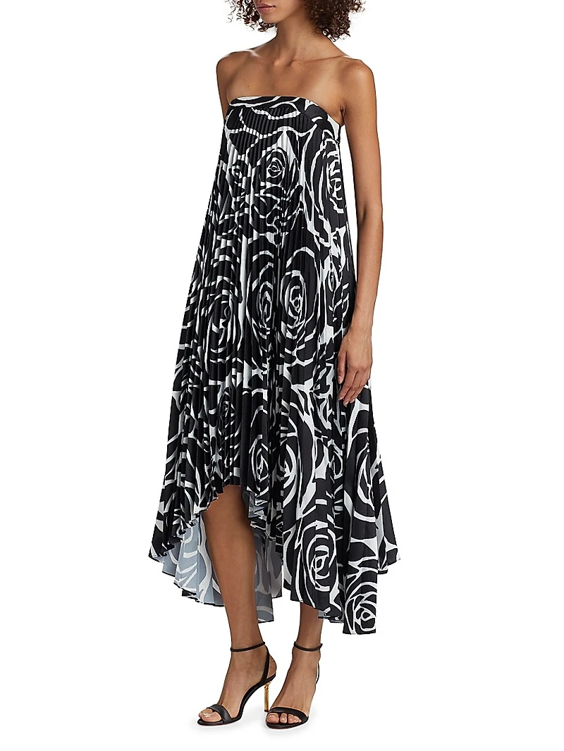 Nava Pleated Strapless Dress