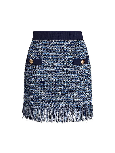 Kali Textured Fringe Miniskirt