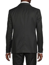 Jacquard Tuxedo Peak-Lapel Jacket