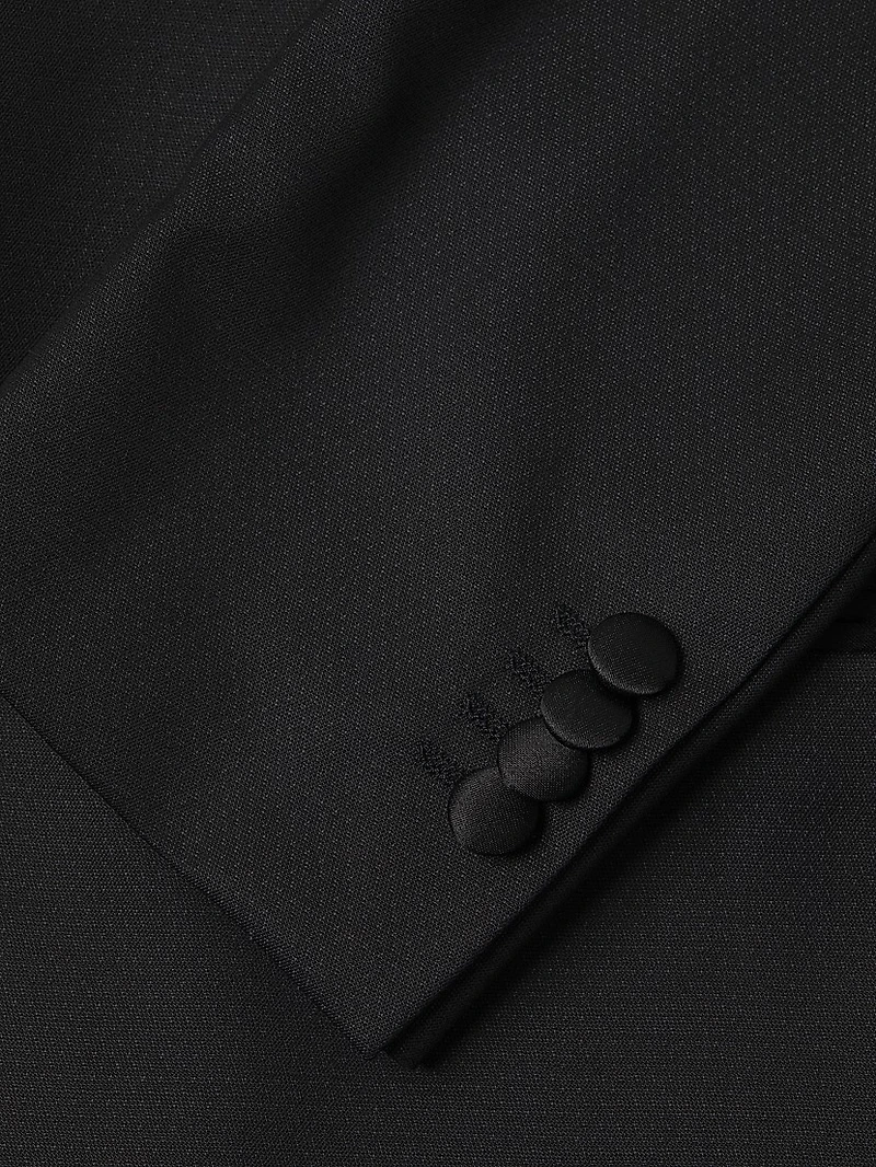 Jacquard Tuxedo Peak-Lapel Jacket