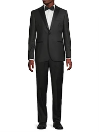 Jacquard Tuxedo Peak-Lapel Jacket