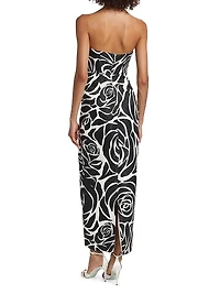 Orion Rose Strapless Cocktail Dress