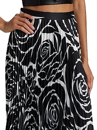 Otha Printed Pleated Midi-Skirt