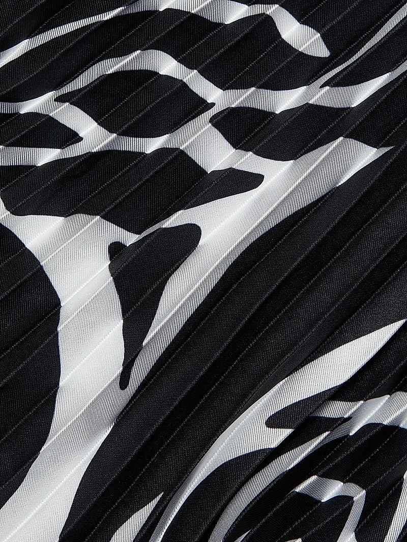 Otha Printed Pleated Midi-Skirt