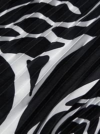 Otha Printed Pleated Midi-Skirt