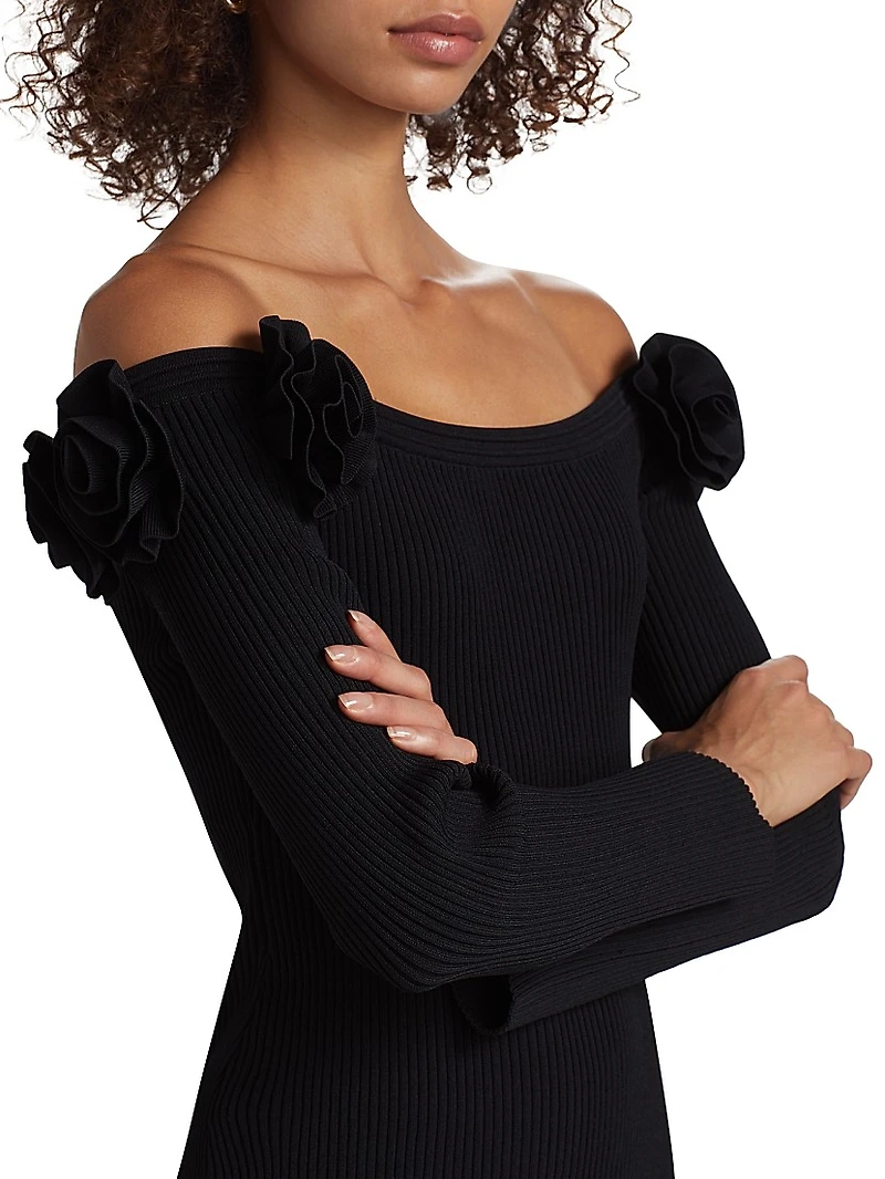 Kara Off-The-Shoulder Knit Minidress