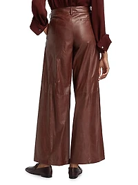 Didi Leather Wide-Leg Pants