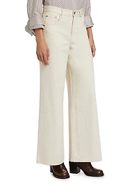 Tiny Dancer Stretch-Cotton Wide-Leg Jeans