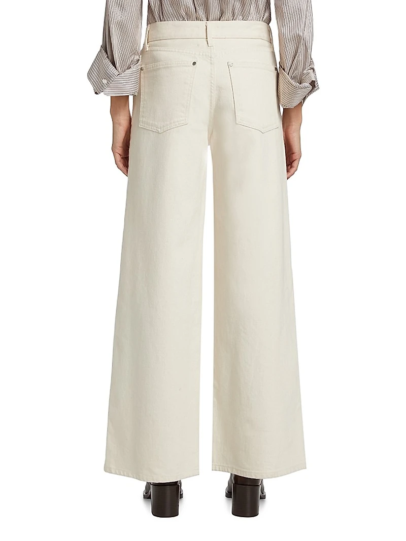 Tiny Dancer Stretch-Cotton Wide-Leg Jeans