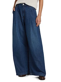 Greene St Cotton-Linen Wide-Leg Pants