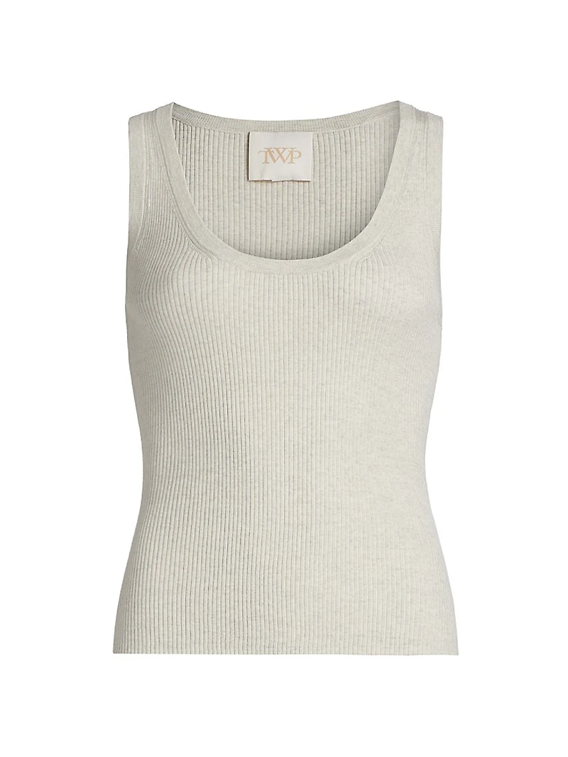 Merino Wool Knit Scoopneck Tank
