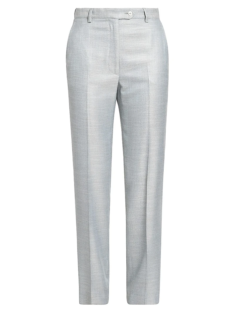 High-Rise Straight-Leg Cigarette Pants