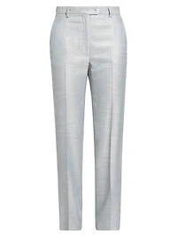 High-Rise Straight-Leg Cigarette Pants