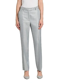 High-Rise Straight-Leg Cigarette Pants