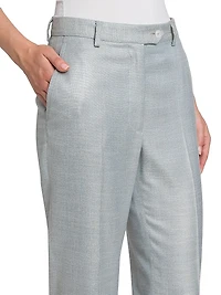 High-Rise Straight-Leg Cigarette Pants