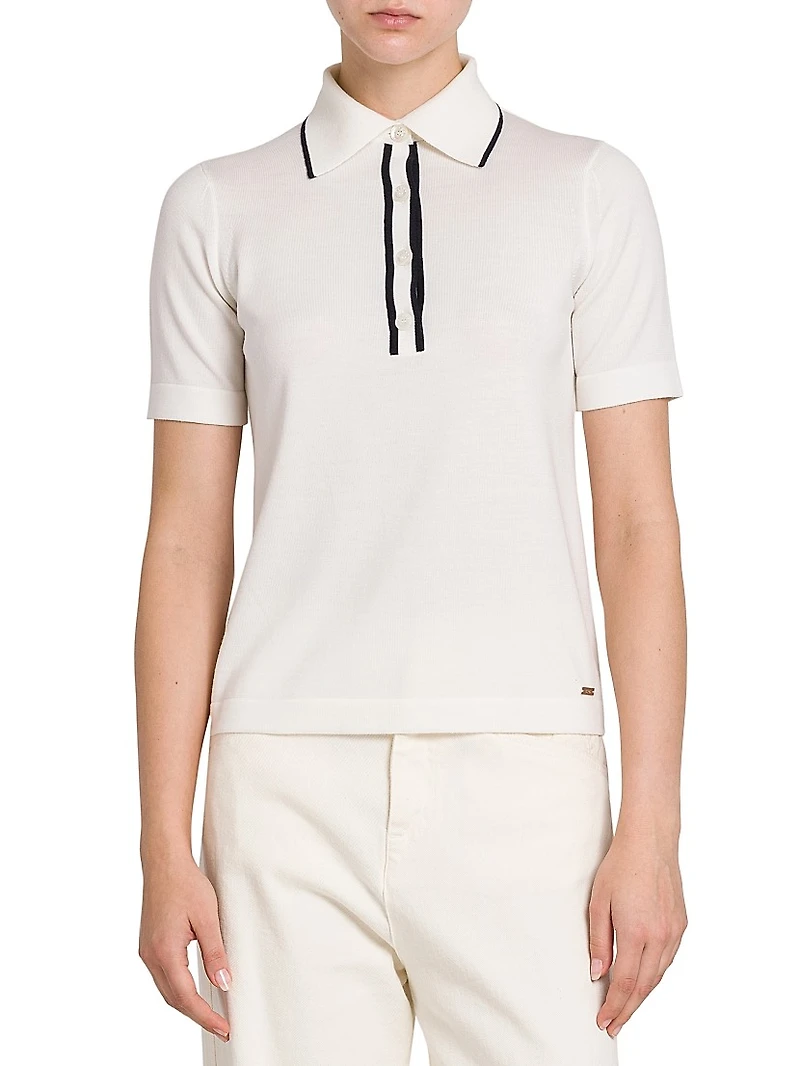Wool Knit Polo Shirt