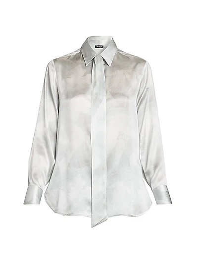 Silk Tie Blouse