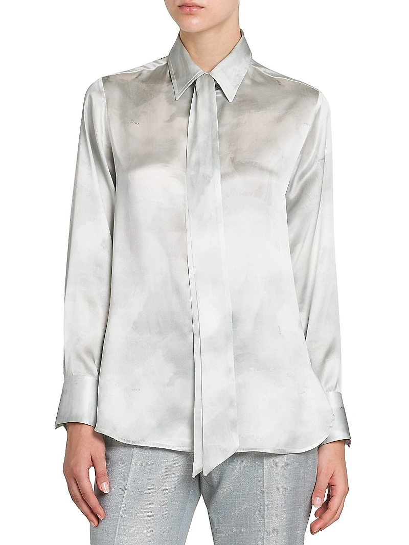 Silk Tie Blouse