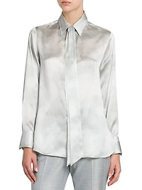 Silk Tie Blouse