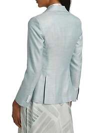 Plaid Wool Single-Breasted Jacket