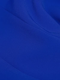 Square-Neck Short-Sleeve Midi-Dress