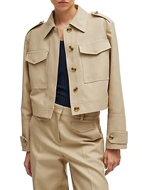 Regular-Fit Jacket a Cotton Blend