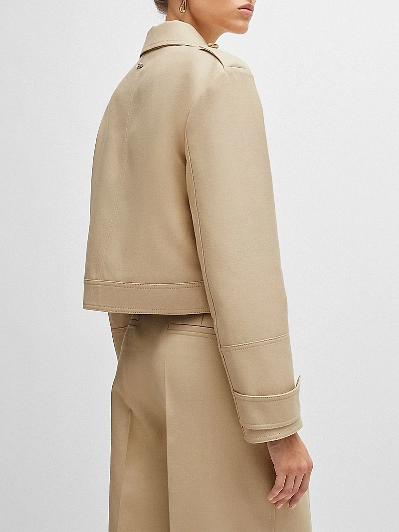 Regular-Fit Jacket a Cotton Blend