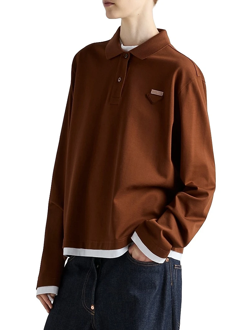 Piqué and Jersey Polo Shirt