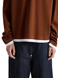 Piqué and Jersey Polo Shirt