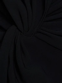 Lily Twist-Front V-Neck Midi-Dress