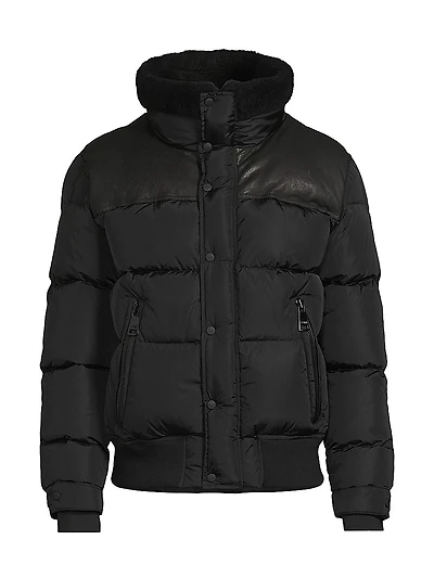 Hunter Shearling-Trim Bomber Jacket
