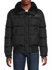 Hunter Shearling-Trim Bomber Jacket
