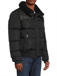 Hunter Shearling-Trim Bomber Jacket