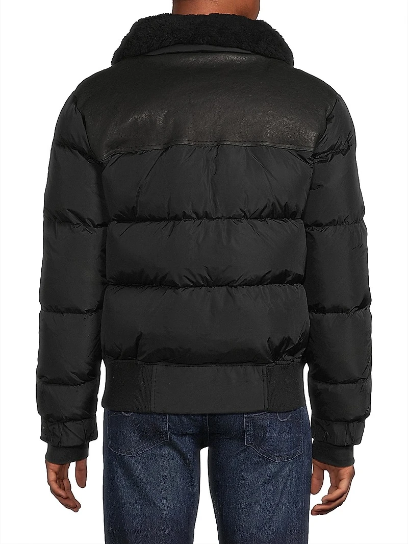 Hunter Shearling-Trim Bomber Jacket